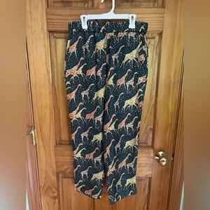 100% silk pant. JCrew straight leg in a size 4.